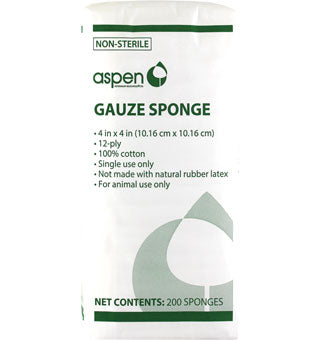 Aspen Gauze Sponges – 200 Count