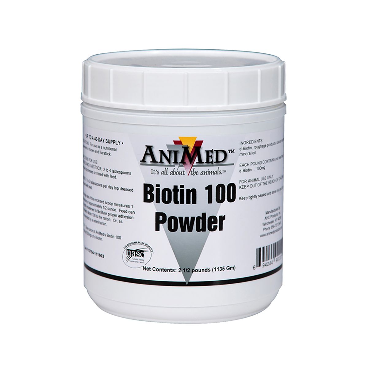 AniMed Biotin 100 Powder – Hoof & Coat Support for Horses