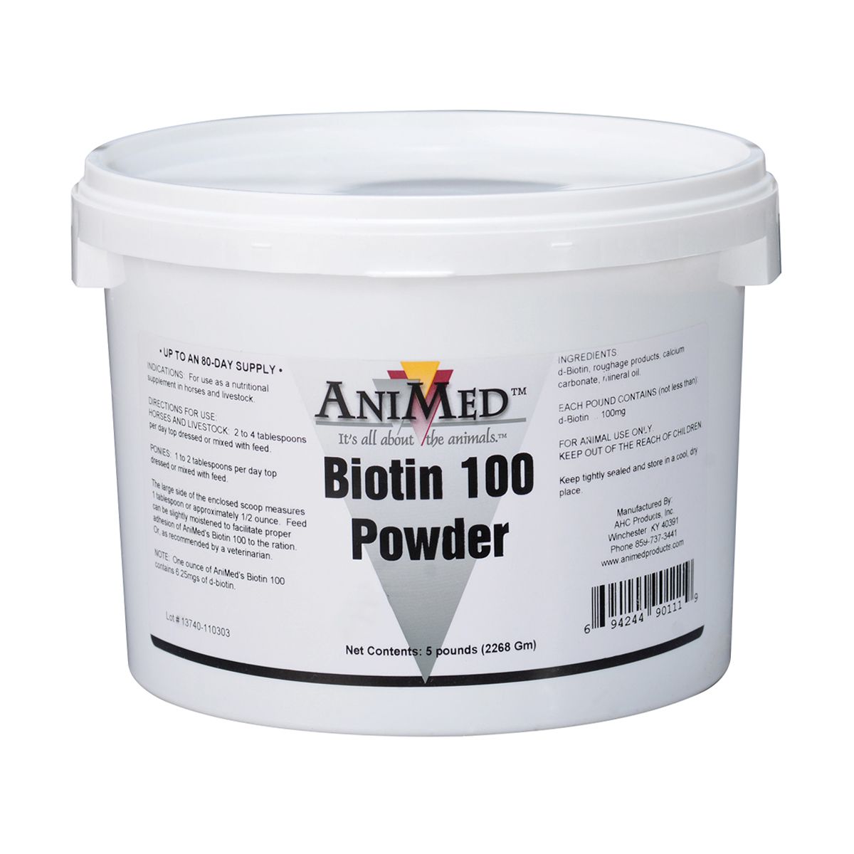 AniMed Biotin 100 Powder – Hoof & Coat Support for Horses