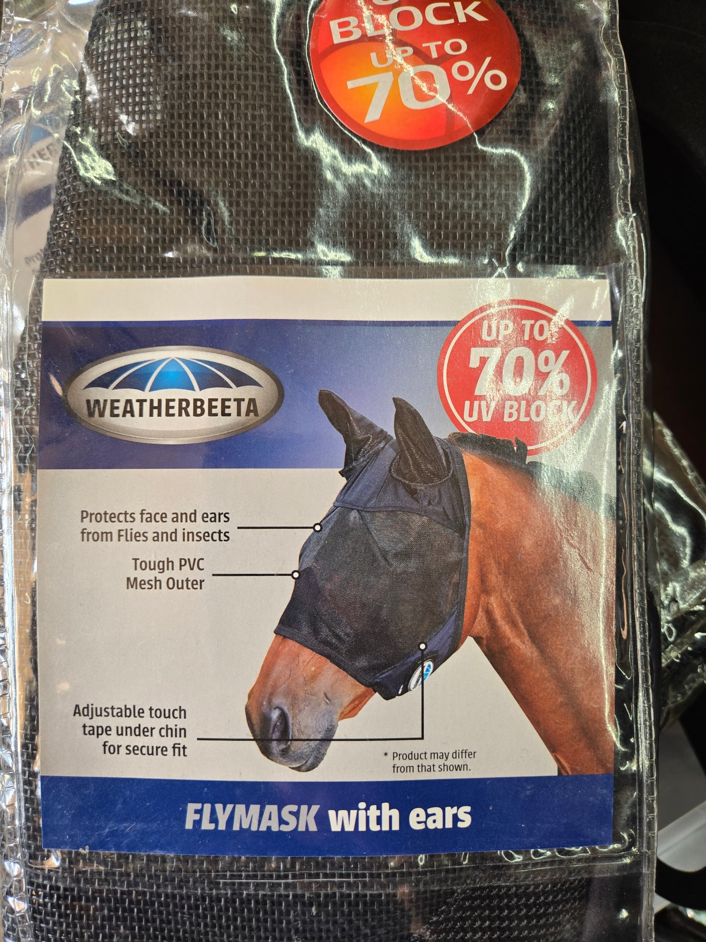 Fly Mask with Ears - 70% UV Blocking