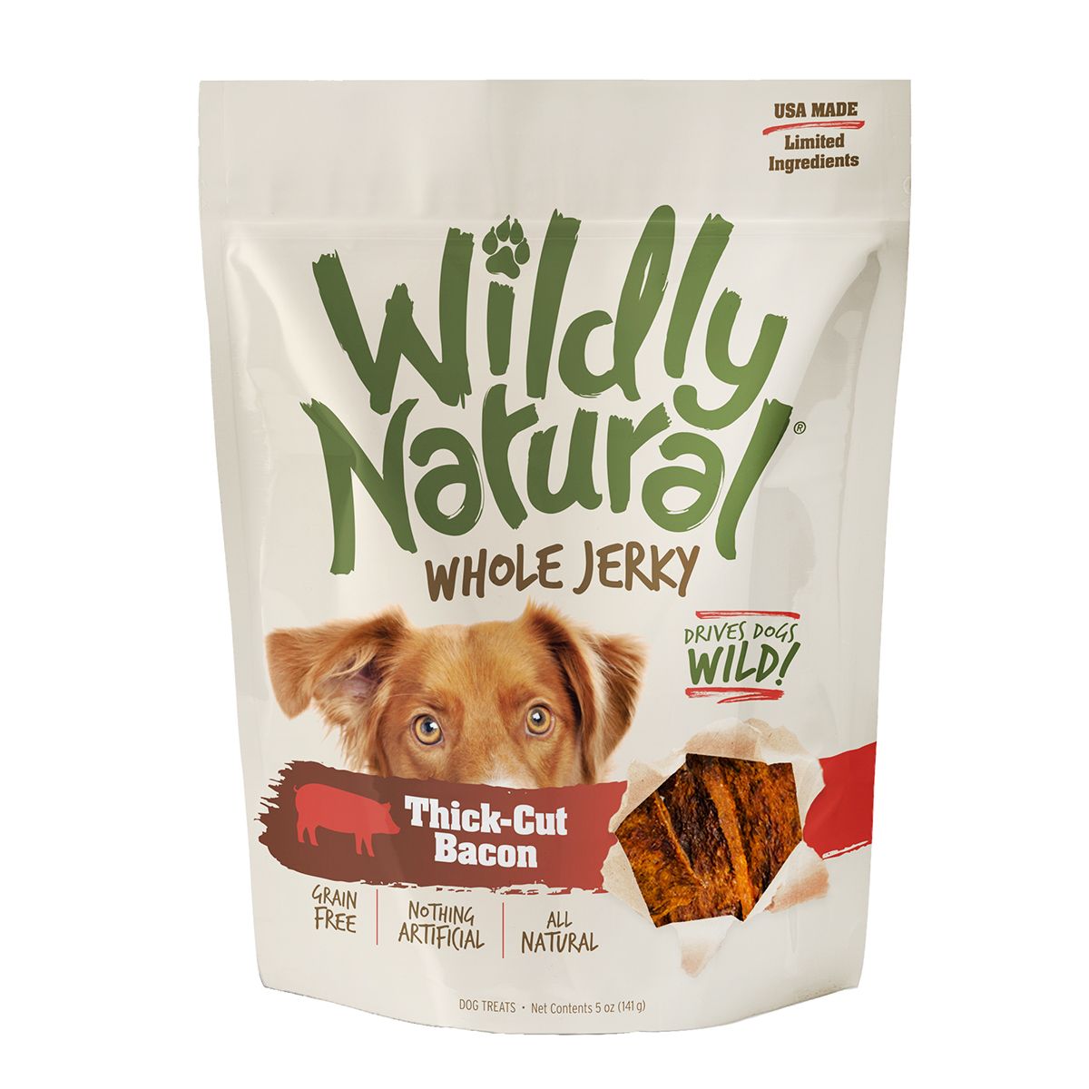 Wildly Natural Whole Jerky Strips – Bacon