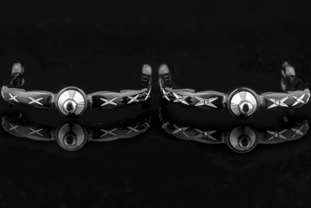 Quik-X Slim Interchangeable English Spurs - Crystal X's Edition