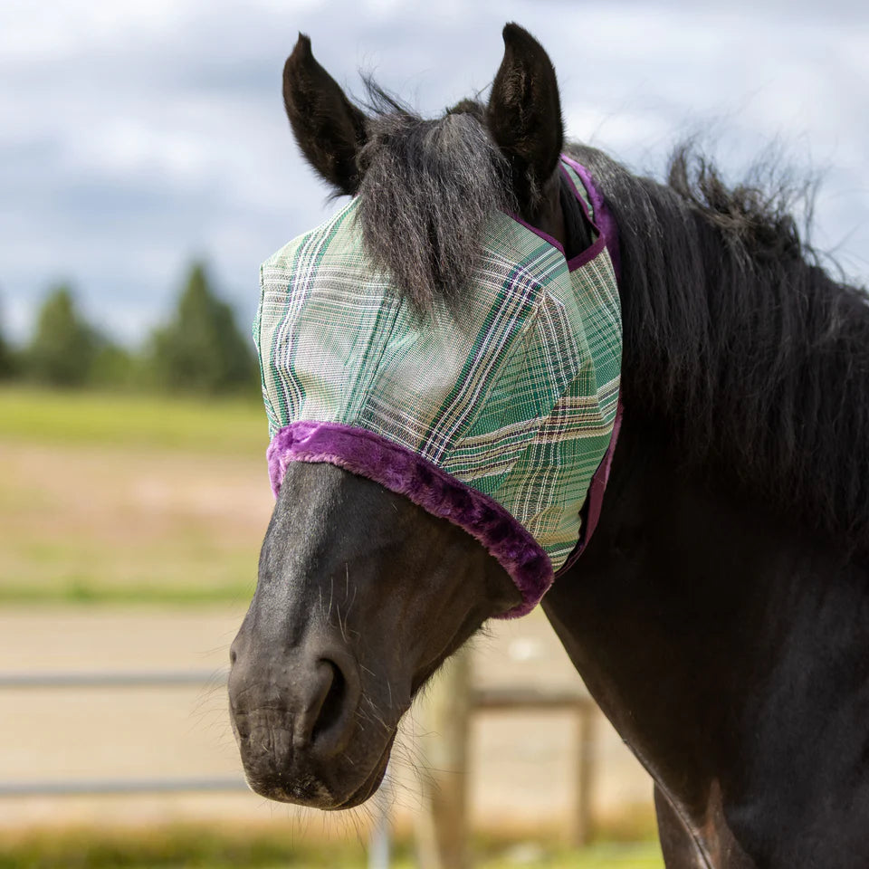 Draft Fly Mask with Fleece Trim - Open Ear Design - 73% UV Blocking
