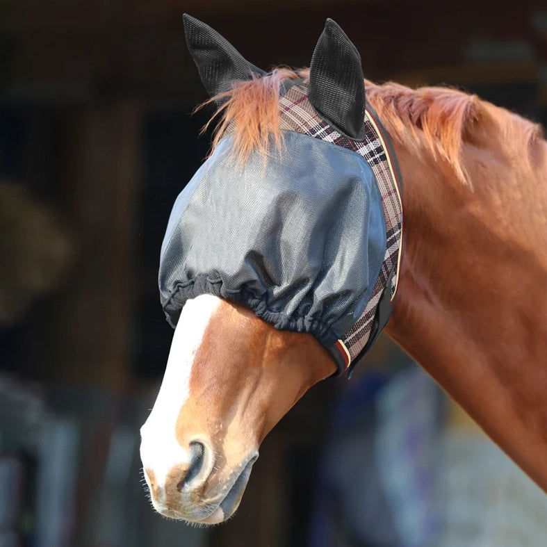 90% UV Fly Mask Dartless UViator - Soft Mesh Ears with Forelock Opening