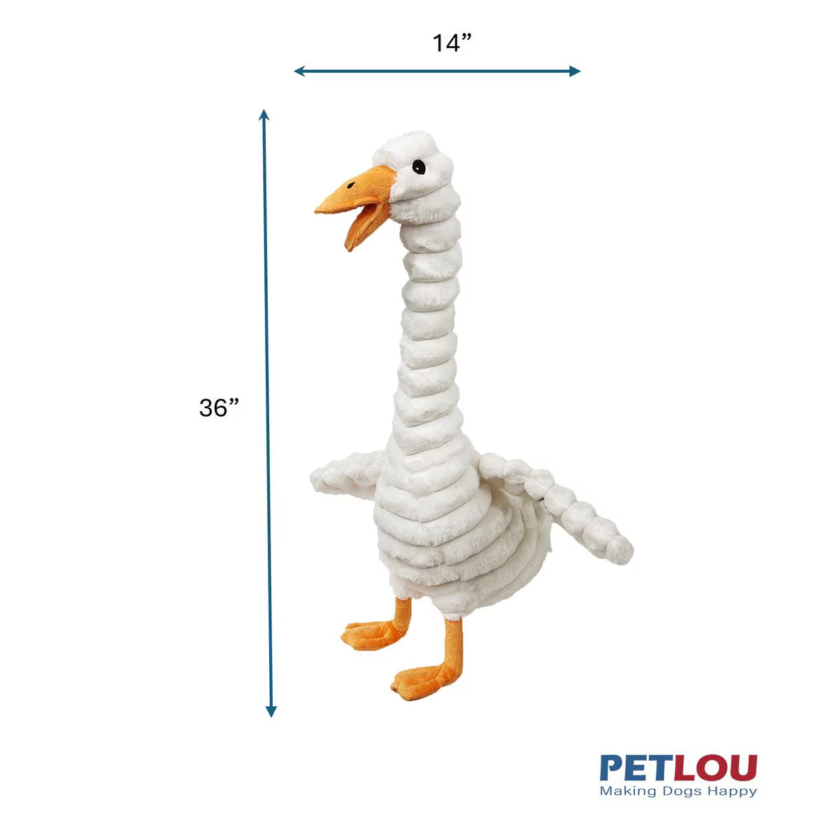 Duck / Swan Squeaky Plush Dog Toy, 36-in