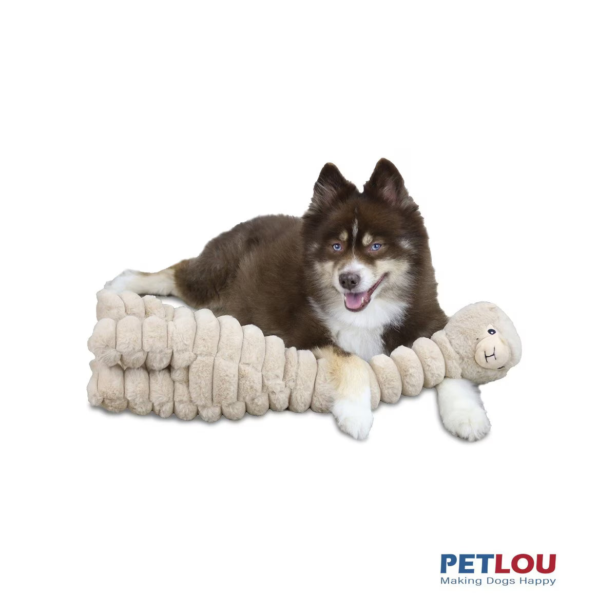 Alpaca Squeaky Plush Dog Toy, 26-in