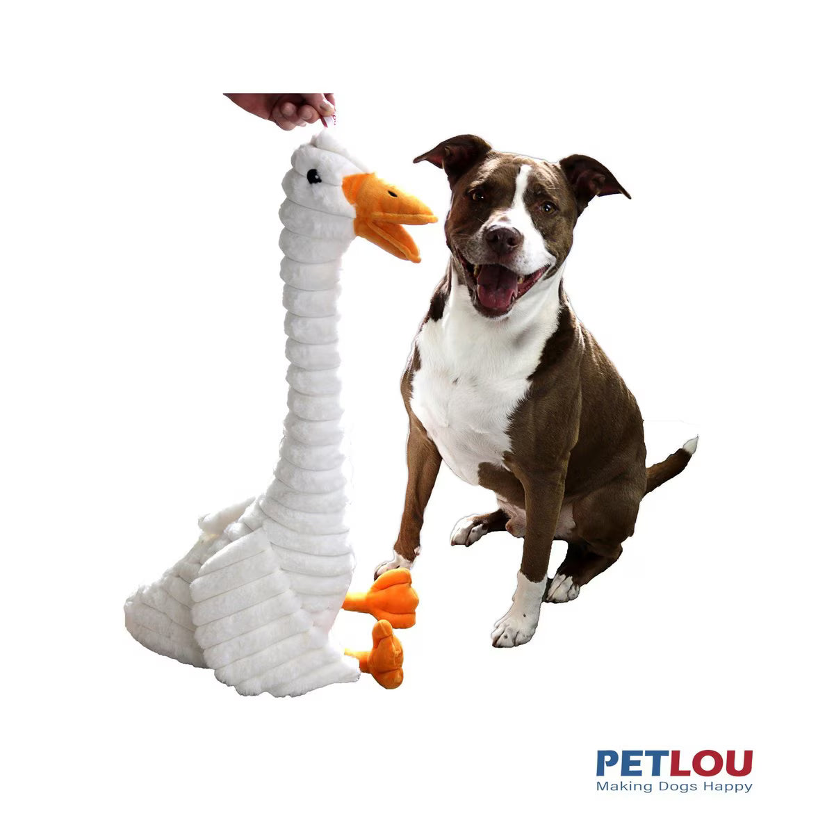 Duck / Swan Squeaky Plush Dog Toy, 36-in