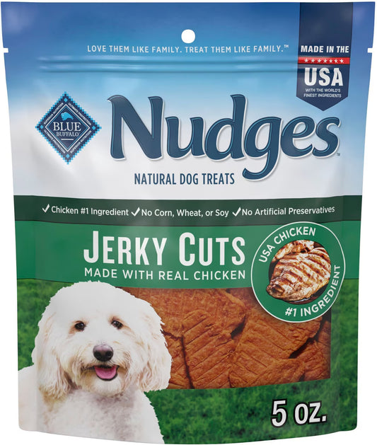 Blue Buffalo Nudges Jerky Cuts Chicken Dog Treats, 5-oz bag