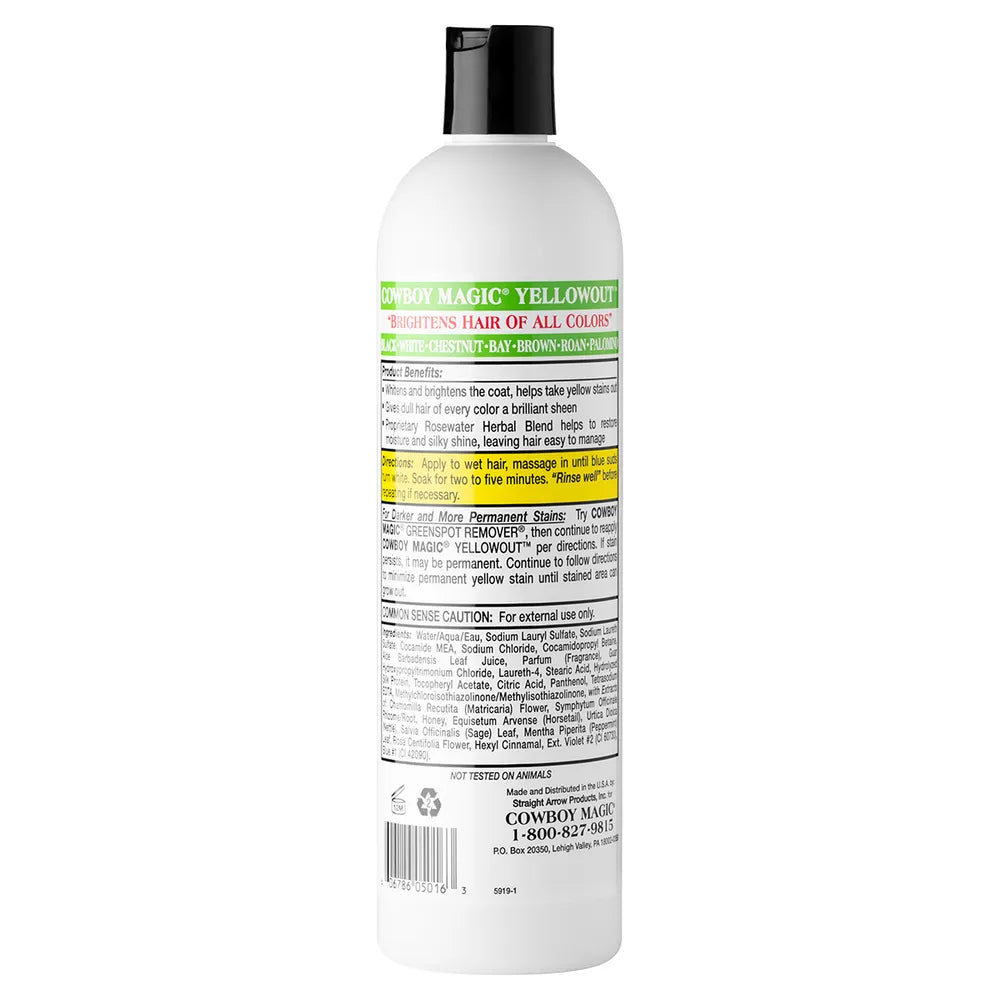 Cowboy Magic Shine In Yellowout Whitening Horse Shampoo