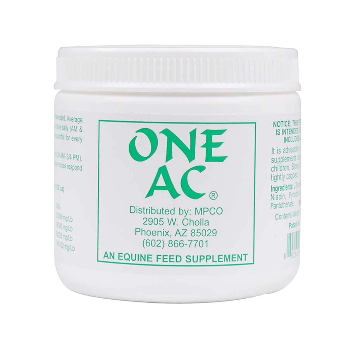 One AC - Nutritional Support for Non-Sweating Horses