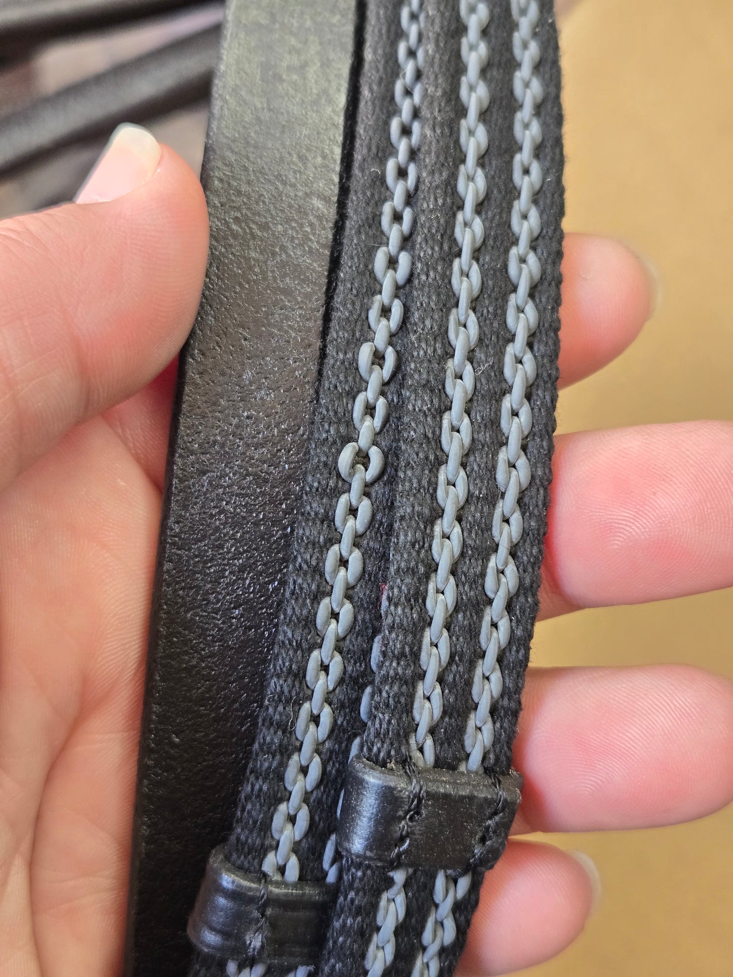 Rubberized Reins with Stops