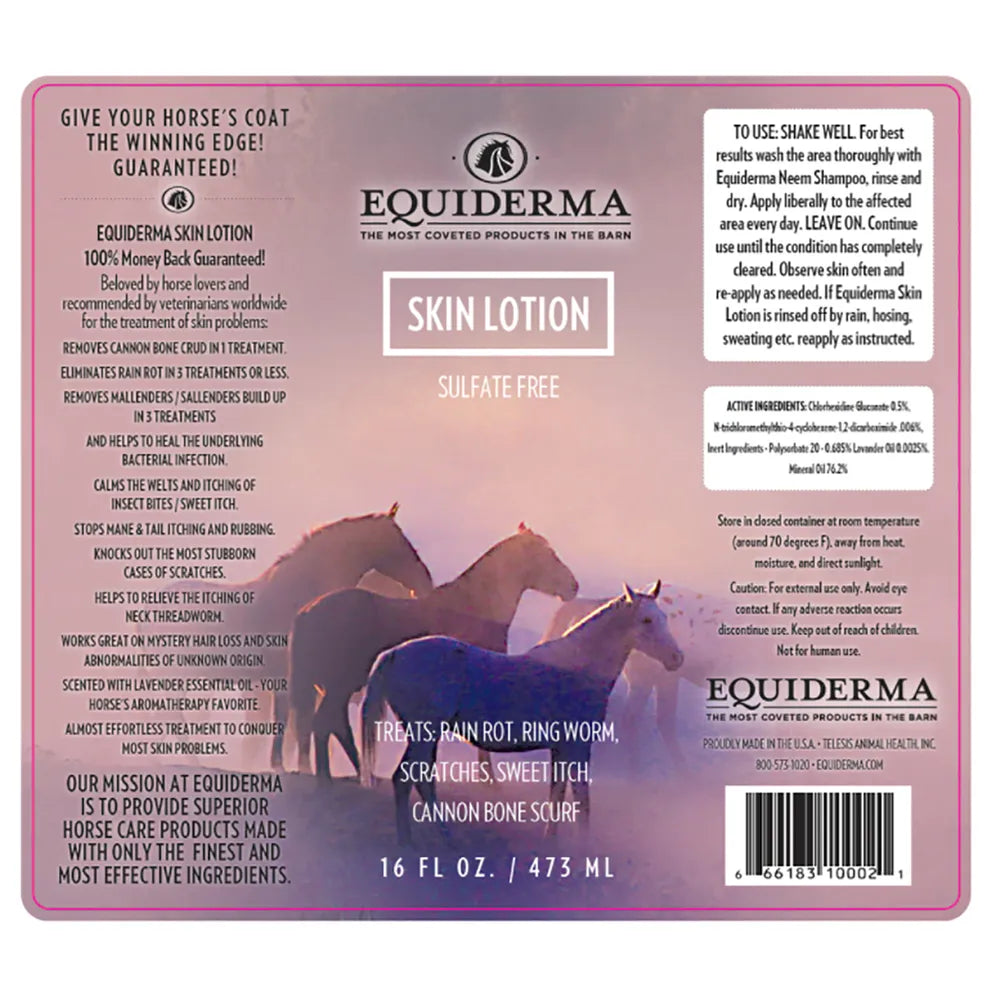 Equiderma Skin Lotion - Broad spectrum antifungal, antibacterial lotion