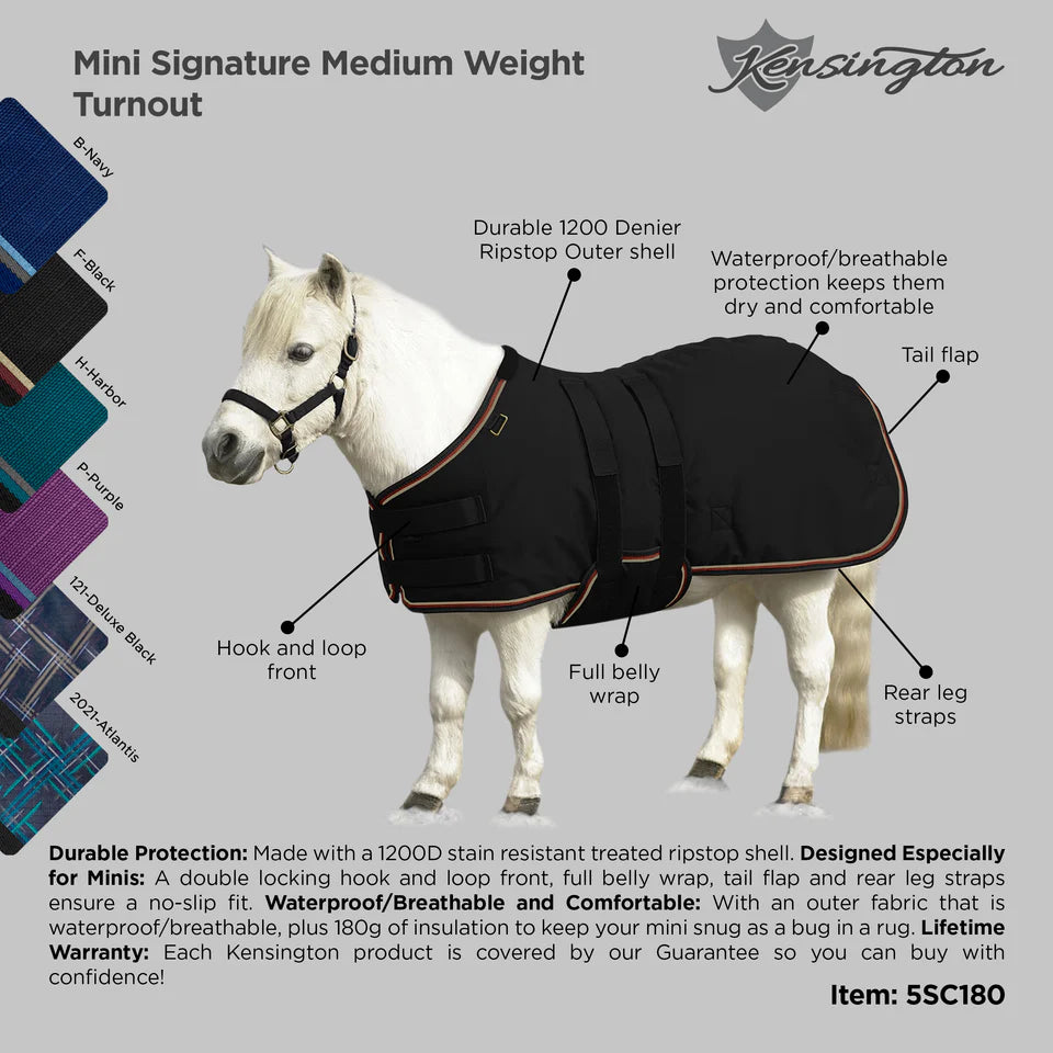 180G Medium Weight Mini Winter Turnout Blanket (Demo)