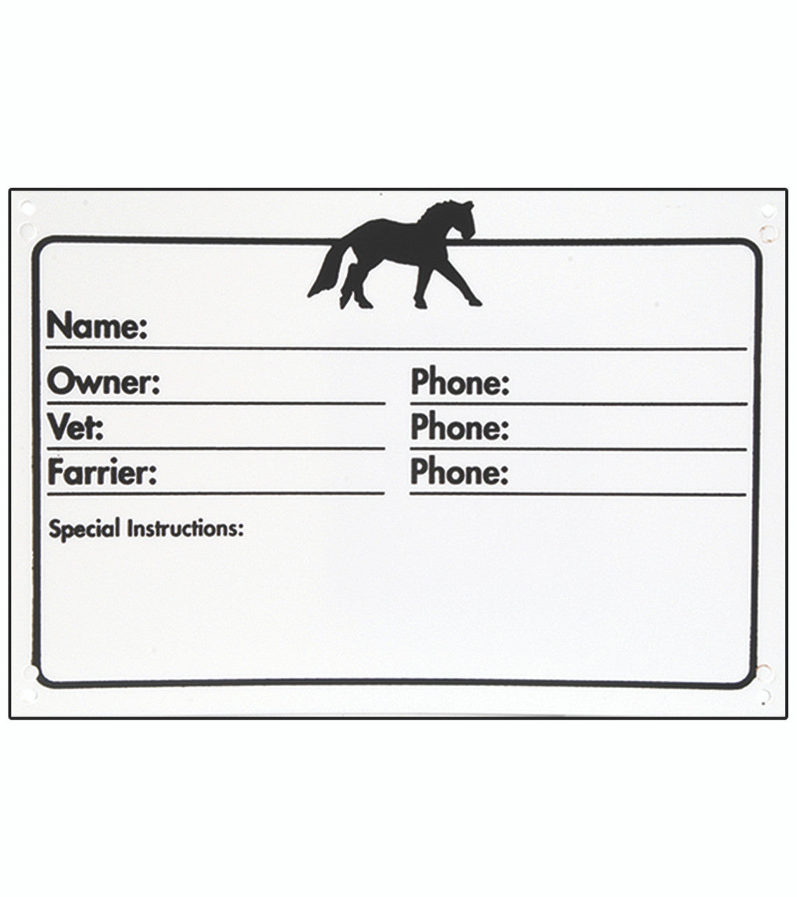 Stall ID Plaque