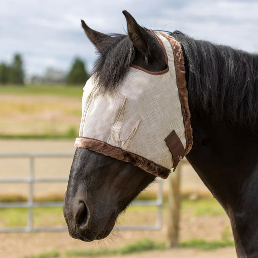 Draft Fly Mask with Fleece Trim - Open Ear Design - 73% UV Blocking