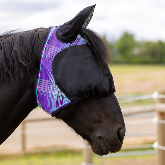 Draft 90% UV Fly Mask Dartless UViator - Soft Mesh Ears with Forelock Opening