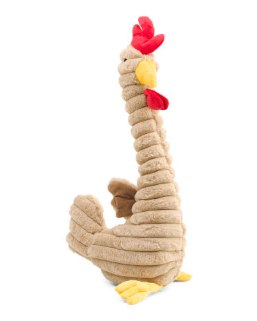 Petlou Ripples Farm Friends Rooster Squeaky Plush Dog Toy, 31-in