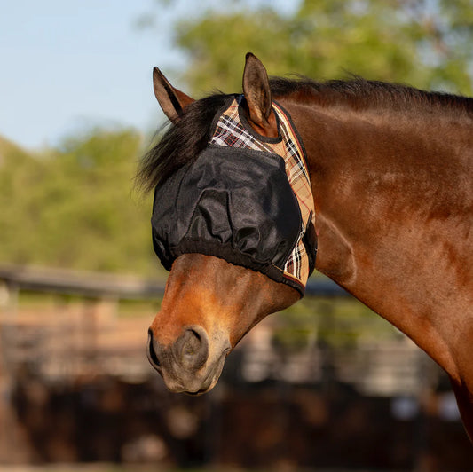 90% UV Fly Mask Dartless UViator - Dual Ear Opening & Forelock Freedom