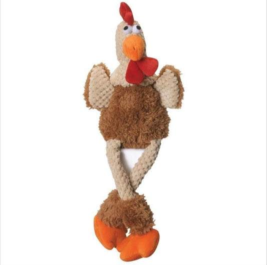 GoDog Checkers Rooster Dog Toy
