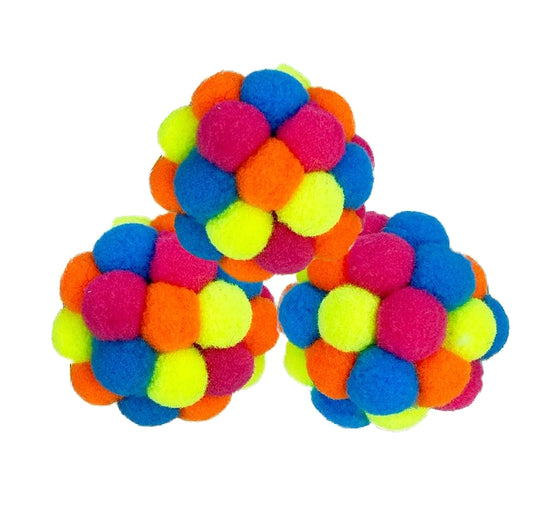 Pom Pom Rattle Ball Cat Toy