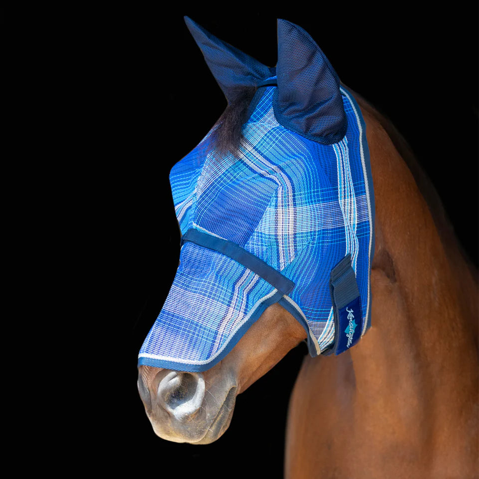 Fly Mask with Removable Nose and Soft Mesh Ears - 73% UV Blocking